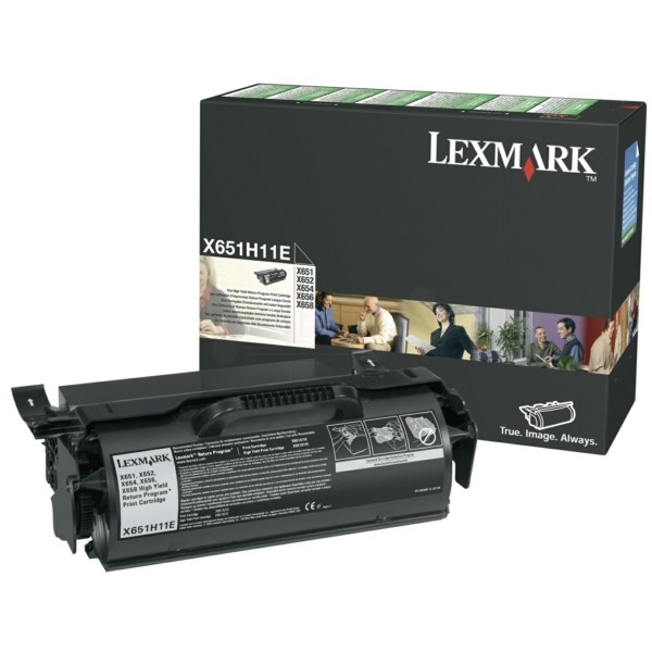 Original Toner schwarz return program Lexmark X651H11E