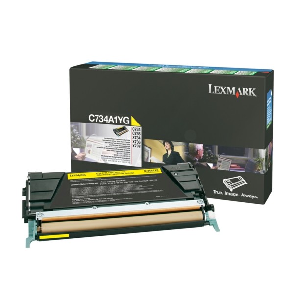Original Toner gelb return program Lexmark C734A1YG