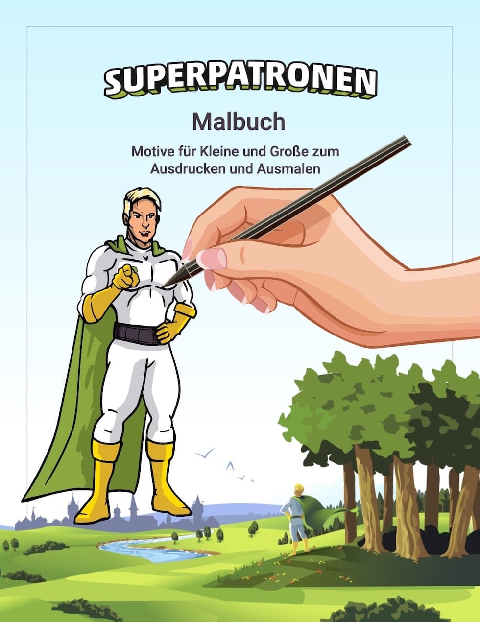 Deckblatt SUPERPATRONEN-Malbuch