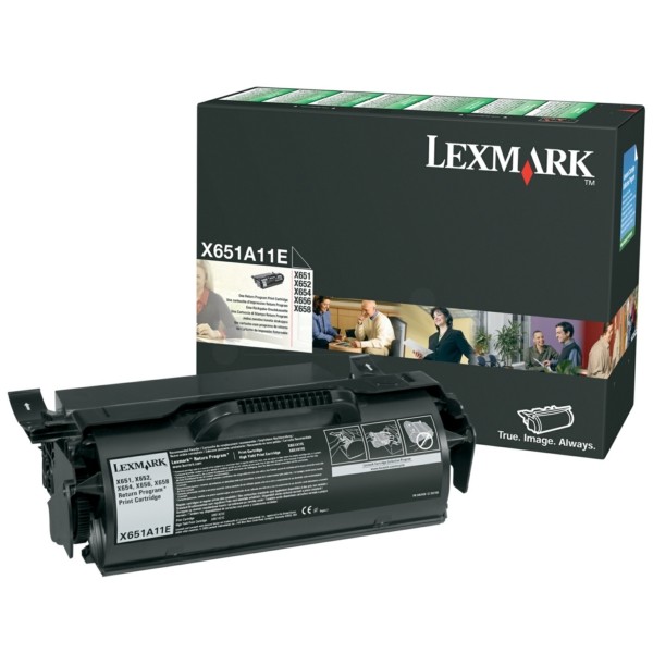 Original Toner schwarz return program Lexmark X651A11E