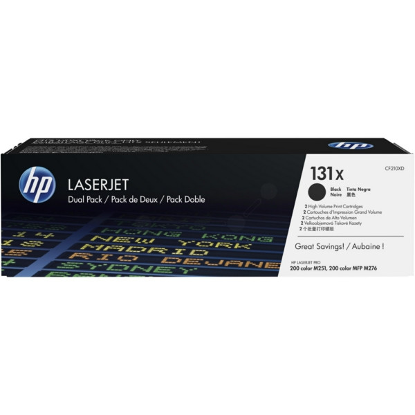 Original Toner schwarz Doppelpack HP 131X (CF210XD)