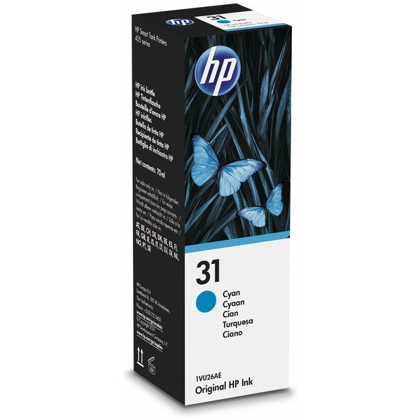 Original Tintenpatrone cyan HP 31 (1VU26AE)