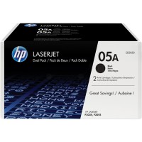 Original Toner schwarz Doppelpack HP 05A (CE505D)