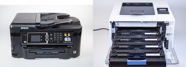 Laserdrucker und Tintenstrahldrucker