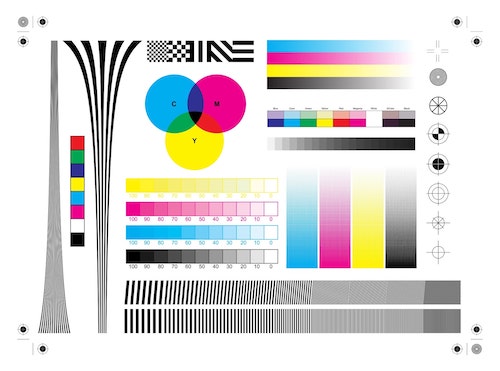 Test-Chart Farbfelder für Druckerkalibrierung