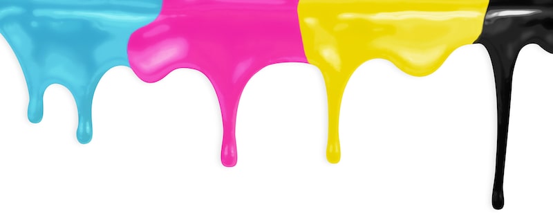 Farben verlaufen Cyan Magenta Yello Blck