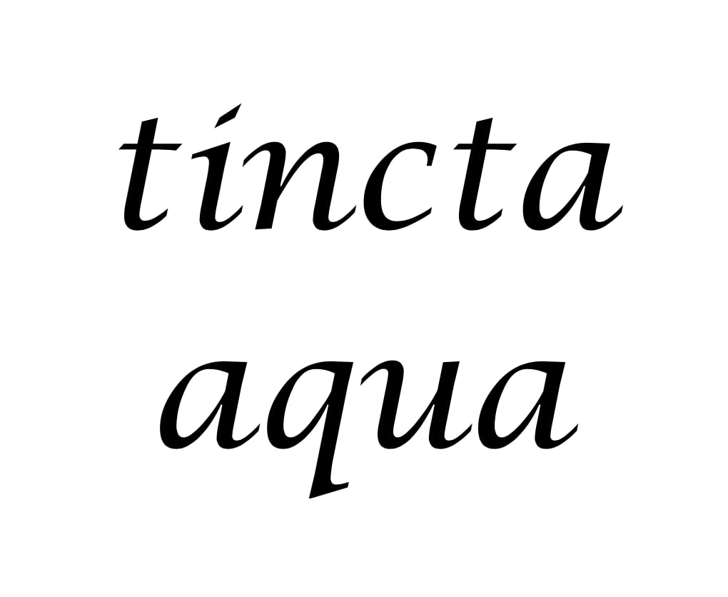 tincta aqua - lateinische Herkunft des Wortes Tinte